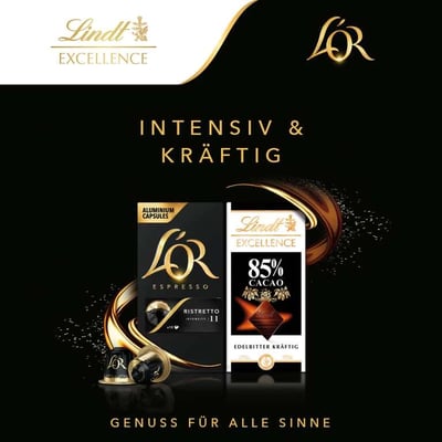 C21297369 LOR X LINDT CAMPAIGN CH banner 800x800 v01 Ristretto 85 800x800